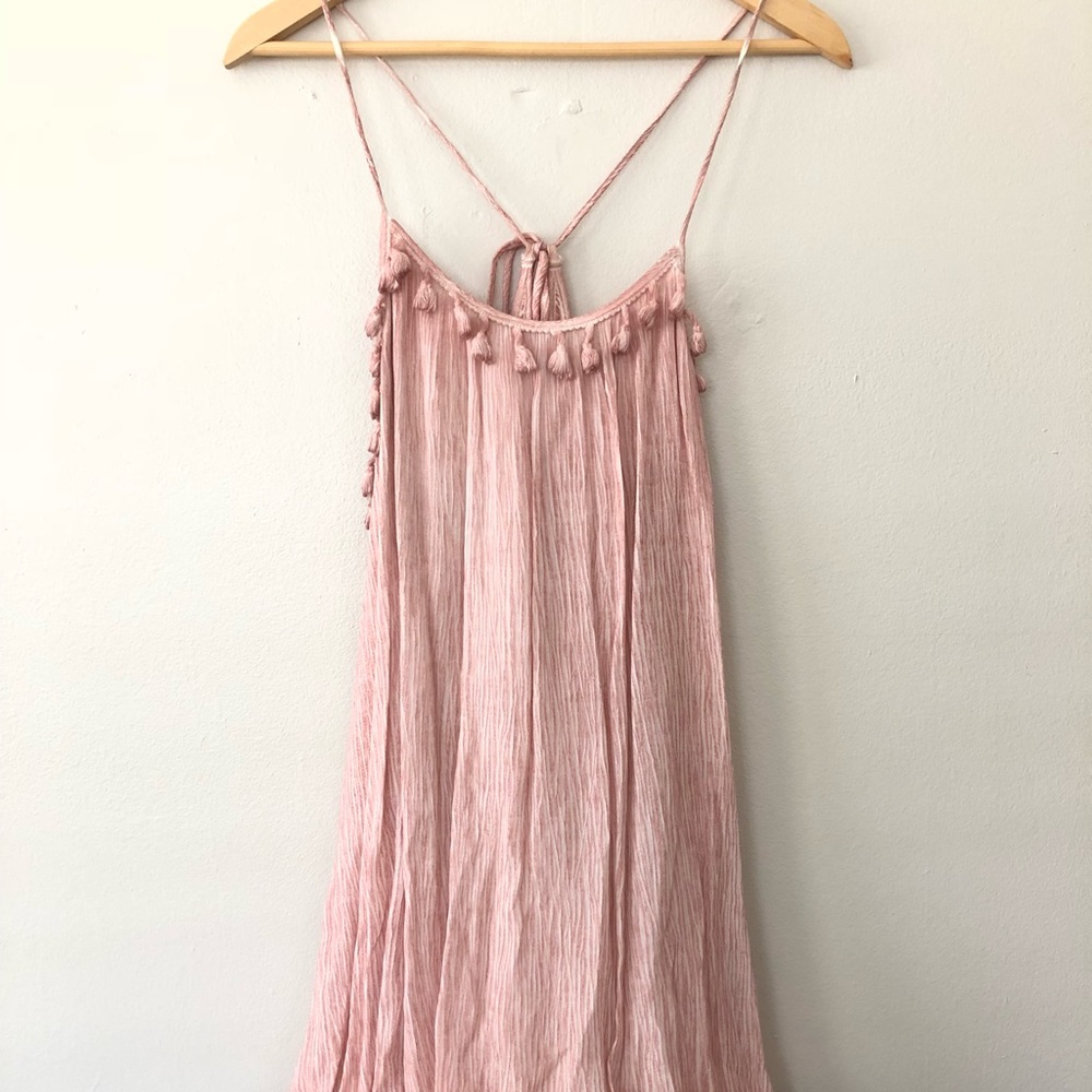 Pink tassel dress
